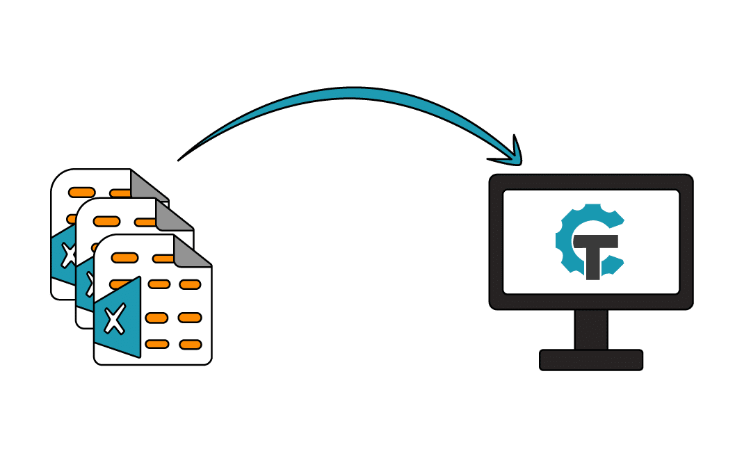 Data Papers converting into computer icon