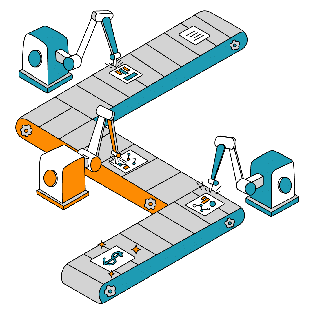 Conveyor belt data icon