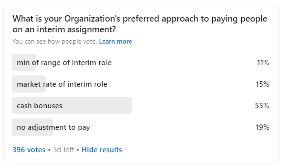 interim assignment pay
